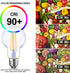 Energetic Dimmable LED Filament Light Bulbs, 8W, 60 Watt Equivalent, Warm White 3000K, A19, 6 Pack