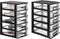 Cabilock Storage Drawers Desk Organizer with 5 Clear Plastic Drawers, Mini Storage Bin for Craft and Stationery