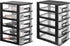 Cabilock Storage Drawers Desk Organizer with 5 Clear Plastic Drawers, Mini Storage Bin for Craft and Stationery