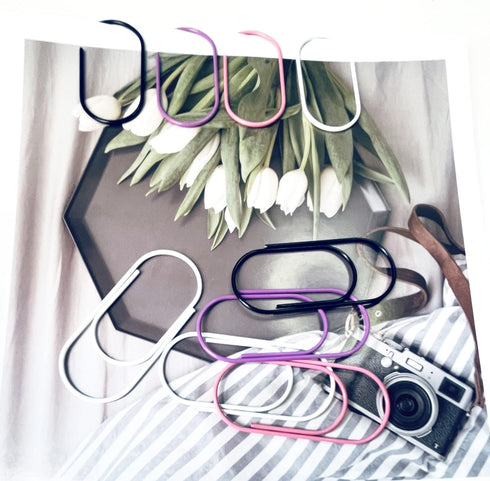 Jumbo Paper Clips, 50pcs 2inch Big Durable Rustproof Coated Paper Clips for Office Supply Accessories
