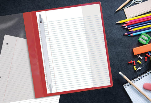 Better Office Products Ultra Durable Clear Front Report Covers, 25 Per Box, Letter Size with Fasteners, Poly Back Cover
