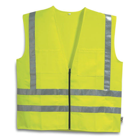 Galeton 8200338-XXL-LI 8200338 Illuminator Class 2 Surveyor's SAFETY Vest with Zip Front, Lime, XX-Large Green
