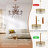 2ft 2 PATIKIL Chandelier Chain Cord Cover, Pcs Velvet Cloth Fabric Chain Sleeve Decorative Cord Covers for Chandelier