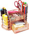 Metal Pencil Caddy Desk Organizer for Office Supplies (Rose Gold) - Pen Holder for Desktop