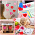 Roowest 600 Sheets Valentines Day Heart Sticky Notes, Heart Notepads, Self Stick Notepad Memo Colorful Sticky Pad for
