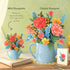 Set 5 6 Inch 3D Pack 5 Freshcut Paper Pop Up Cards, of Thank You Mini Bouquets with Matching Card, Popup Forever