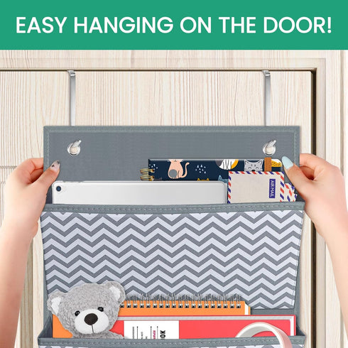 Godery Hanging Wall Organizer - Wall Mount/Over The Door Office Supplies Filing Folders, 4 Pocket Cascading File