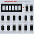 ENERLITES Screwless Decorator Wall Plate, Child Safe Outlet Covers, 6-Gang Size, Glossy Black
