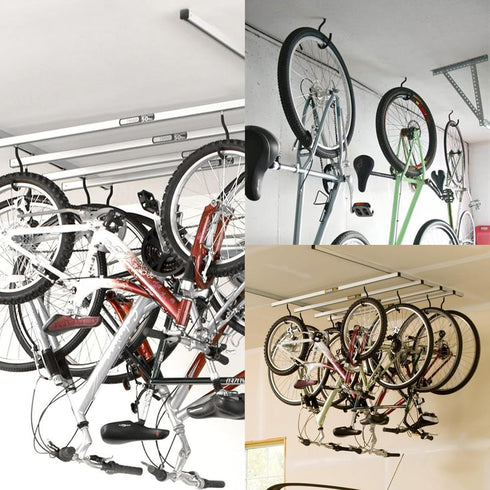 6PCS Black Heavy Duty Bike Storage Hooks, Wall Mounted Hooks for Bicycle, Large Screw Hooks
