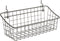 Spectrum Pegboard & Wall Mount Wire Basket Small, Industrial Gray Storage Organizer for Garage and Crafts