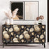 17.5x354 Inch Decotalk Dark Floral Wallpaper Peel and Stick Black Floral Wallpaper Removable Gold and Black Flower Wall