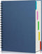 EUSOAR 5 Subject Notebook with Tabs, B5 7.3"x10.2" Spiral College Ruled, 100GSM, 120 Sheets/240 Pages, Thick Hardcover,