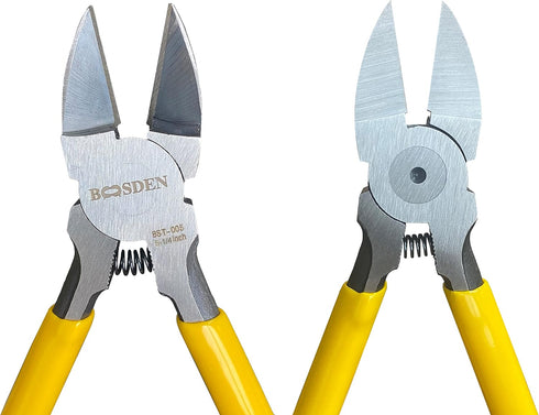 BOOSDEN 5 inch Flush Wire Cutters, Dikes for Crafting Electrical Jewelry Making, Precision Small Wire Snips