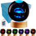 Conalisk 3D 16 Dimmable Mushroom Crystal Ball Lamp, Lifelike LED Mushroom Night Light, Colors Changing Light, Remote