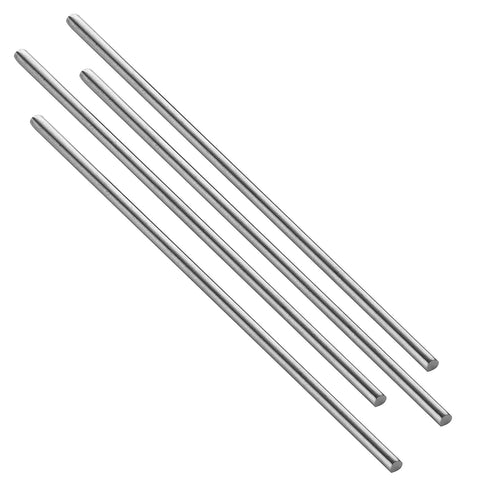 Eowpower 4 Pieces Round Rod Turning Lathe Bars Tool, Stainless Steel 6 x 200 mm