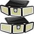 AmeriTop Solar Lights Outdoor, 2 Pack 233 LED High Brightness Cordless Solar