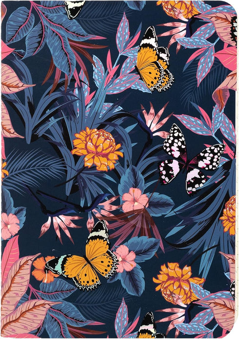 Pukka Pad Bloom B6 Stitched Exercise Books, 3 Pack of Assorted Floral Designs, 6.9" x 4.9"