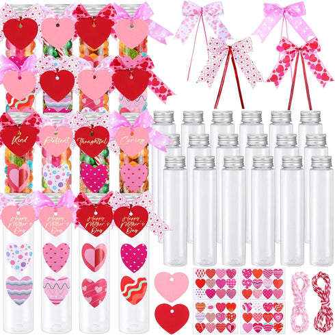 Honeydak 16 Set Mother'S Day Candy Container 5.9 Inch Heart Candy Tubes