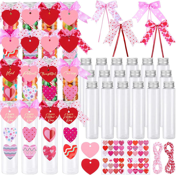 Honeydak 16 Set Mother'S Day Candy Container 5.9 Inch Heart Candy Tubes