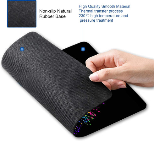 Small Computer Mouse Pad with Personalized Watercolor Lion Design, Non-Slip Rubber Office Mousepad