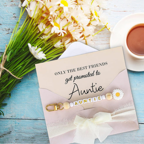 Motiskyy 4 Kit Auntie Promoted to New Gifts for Pregnancy Announcement to Friend Family Surprise Gift Aunt to Be