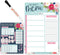 Hadley Designs Weekly Meal Planner Dry Erase Board, Floral Magnetic Menu Board for Kitchen Refrigerator