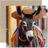 Fun Birthday Cards for Him - Funny Donkey Wearing Hat Photo Greeting
