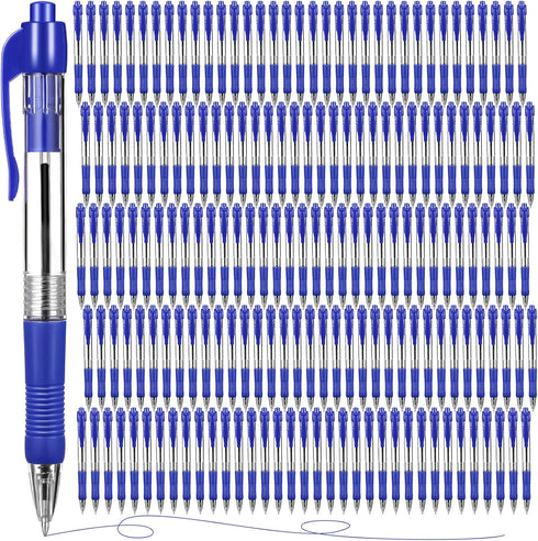 Fainne 200 Pack Retractable Ballpoint Pen, 1.0 mm Medium Point, Refillable Smooth Writing Pens for Office School