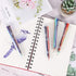 JPSOR 48 Pack Multicolor Pen for Kids, 6-in-1 Transparent Barrel Pen, 0.5mm Retractable Ballpoint