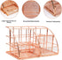 Rose Gold Desk Organizers Set with Stapler, Pen Holder, Phone Holder, Scissors, Ruler, Clips, Tacks, and Staples