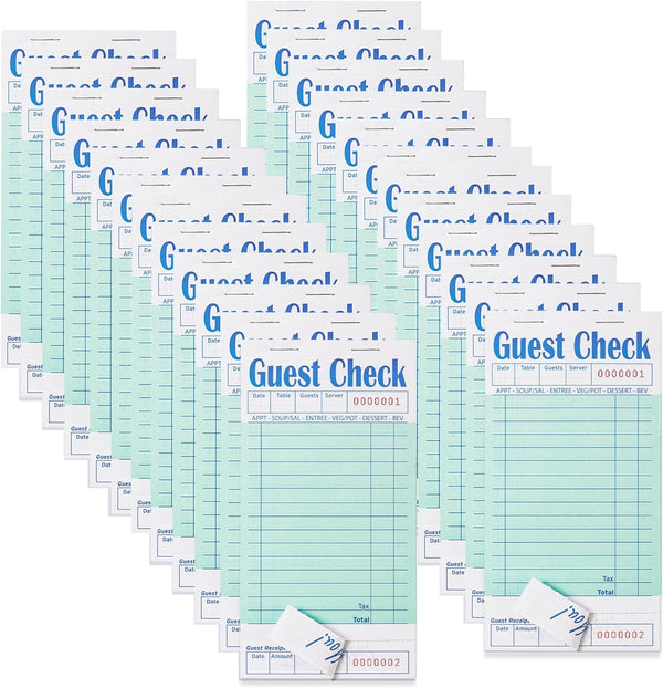 ZPARIK 24 Pack Guest Checks Books for Servers Server Note Pads, Waitress