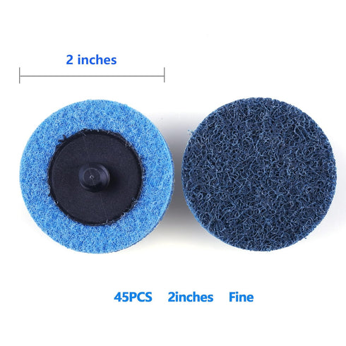 2 Inch, 46PCS, 1/4" LotFancy Sanding Disc for Die Grinder, Fine Grit Roll Lock Grinding Stripping Discs and Pad Holder