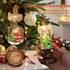SYBOYEGE Flameless Snow Globe Candles, Battery Opered Christmas Candles Light with Swirling Glitter, Safe Fairy Tale