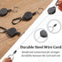 Heavy-Duty Retractable Key Chain ID Badge Holder Reel Clip with Nylon Rope and Metal Buckle for Carrying Keys, Black