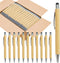 Bamboo Pens Bulk - Wooden Ballpoint Pen with Touch Stylus Tip, Customizable Gift, 50 Pcs