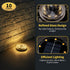 (2 Pack) Glass Solar Ground Lights with Ray Style, Modular-Design Waterproof In-Ground Light for Patio Pathway Lawn