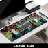 BOSOBO Large Mouse Pad, Desk Pad, XXL XL Extended Gaming Mouse Pad, Desk Mat for Office & Home, Long Keyboard Mat, Huge Mouse Pad, Desktop Full Cover 31.5 x 11.8 Inches, Black Cat and GreenFolwers by BOSOBO