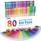 Shuttle Art 80 Pack Glitter Gel Pens, 40 Colors Set with 40 Refills for Adults Coloring Books and Crafts