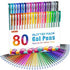 Shuttle Art 80 Pack Glitter Gel Pens, 40 Colors Set with 40 Refills for Adults Coloring Books and Crafts