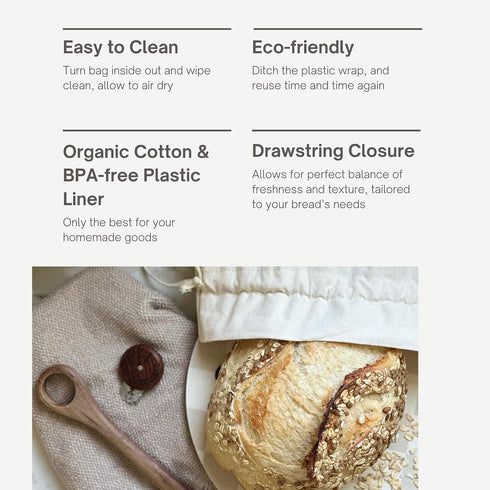 Salt & York In My Sourdough Era Cotton Bread Bag Funny Reusable Storage for Homemade Loaves Gift for Bakers & Sourdough