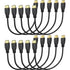 4K HDMI Cable 1FT 10-Pack, High Speed HDMI 2.0 Cable Supports ARC