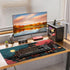 YUANSM 35.4 15.7 Inch Japanese Anime Cherry Blossom Night Scene Mouse Pad, XXL Extended x Desk Mat, Non-Slip Rubber