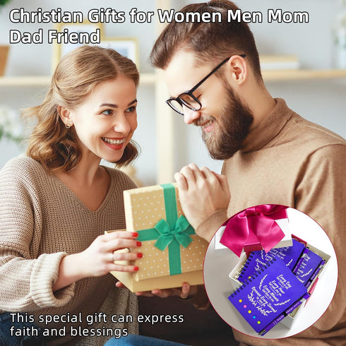 Tarevaniwa 60 30 Set Pcs Bulk Fathers Day Christian Gifts Prayer Journal for Woman - Religious Notepad with Christian