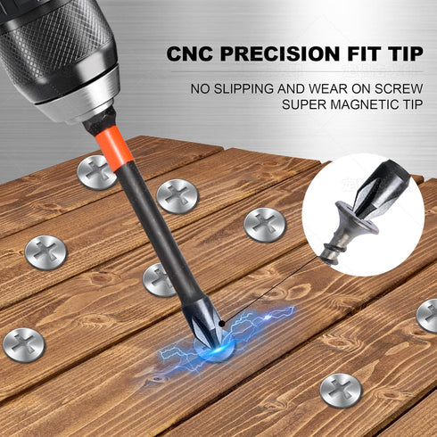 10-Pack Phillips Bits #2 Impact Magnetic 2 Phillips Bits- PH2 Bits Premium S2 Alloy Steel Phillips Head Drill Bits- Phillips Screwdriver Bits (2-Inch Long Phillips Bit Set) 1/4 Hex Shank Screw Bits by DYRECELVE