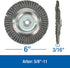 Mercer Industries 186040-6" x 3/16" x 5/8"-11 Stringer Bead Wire Wheel, .020 Stainless Steel Wire