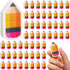 Seajan 100 Pcs Operation Christmas Favors, Cute Mini Pencil Erasers for Classroom Prize Reward Gifts