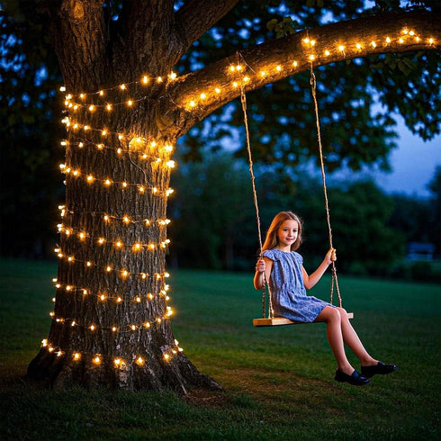 66FT 200 8 Solar Christmas Lights Outdoor Waterproof, Total LED String Lights for Outside with Modes Clear Wire String