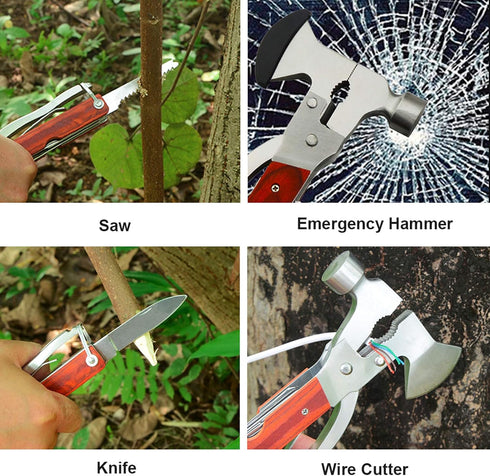 Camping Gear Multitool, 18-in-1 Survival Gear for Outdoor Hunting Hiking, Unique Birthday Gifts for Men Dad