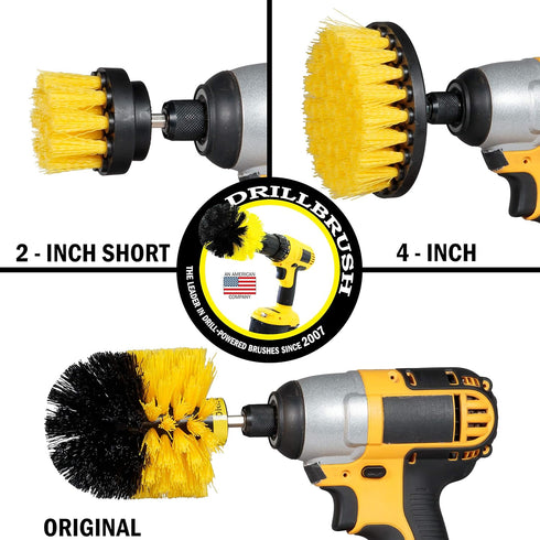 Drillbrush Set Power Scrubber Brush - Drill Brush Attachment - Grout Brush Drill Attachment - Drill Scrubber Attachment