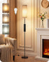 Set 2 Dimmable 2 64.4Modern Bulb 3000K-6500K, E06LDP205W1 of Floor Lamps for Living Room with Remotes and Foot Switch
